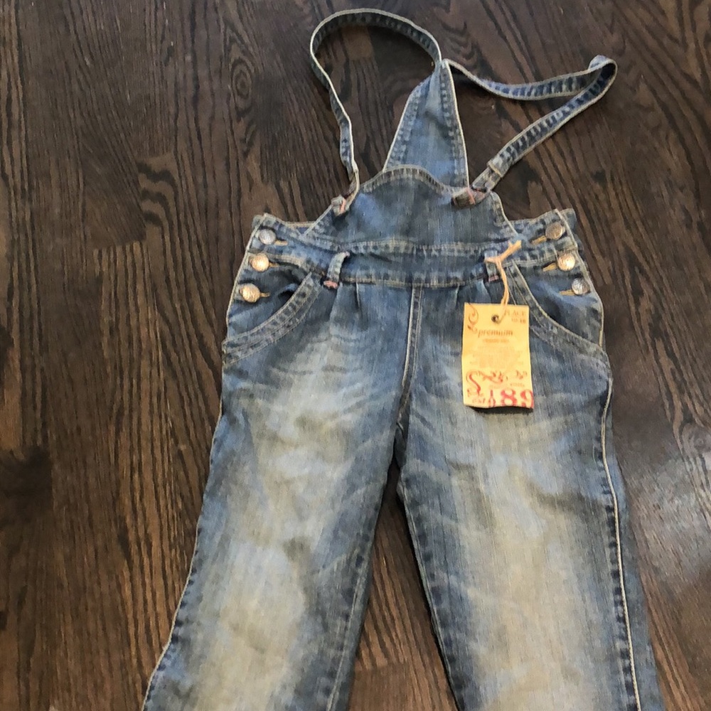 NWT Childrens’ Place size 12 denim overalls.